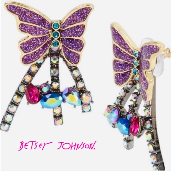 New 🦋Betsey Johnson Butterfly Earrings - Picture 8 of 9
